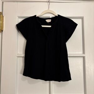 Black 100% Cotton Gauze Top